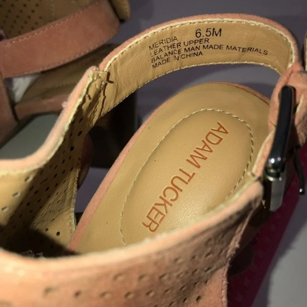 Adam Tucker perforated peep toe sandal - Picture 5 of 7